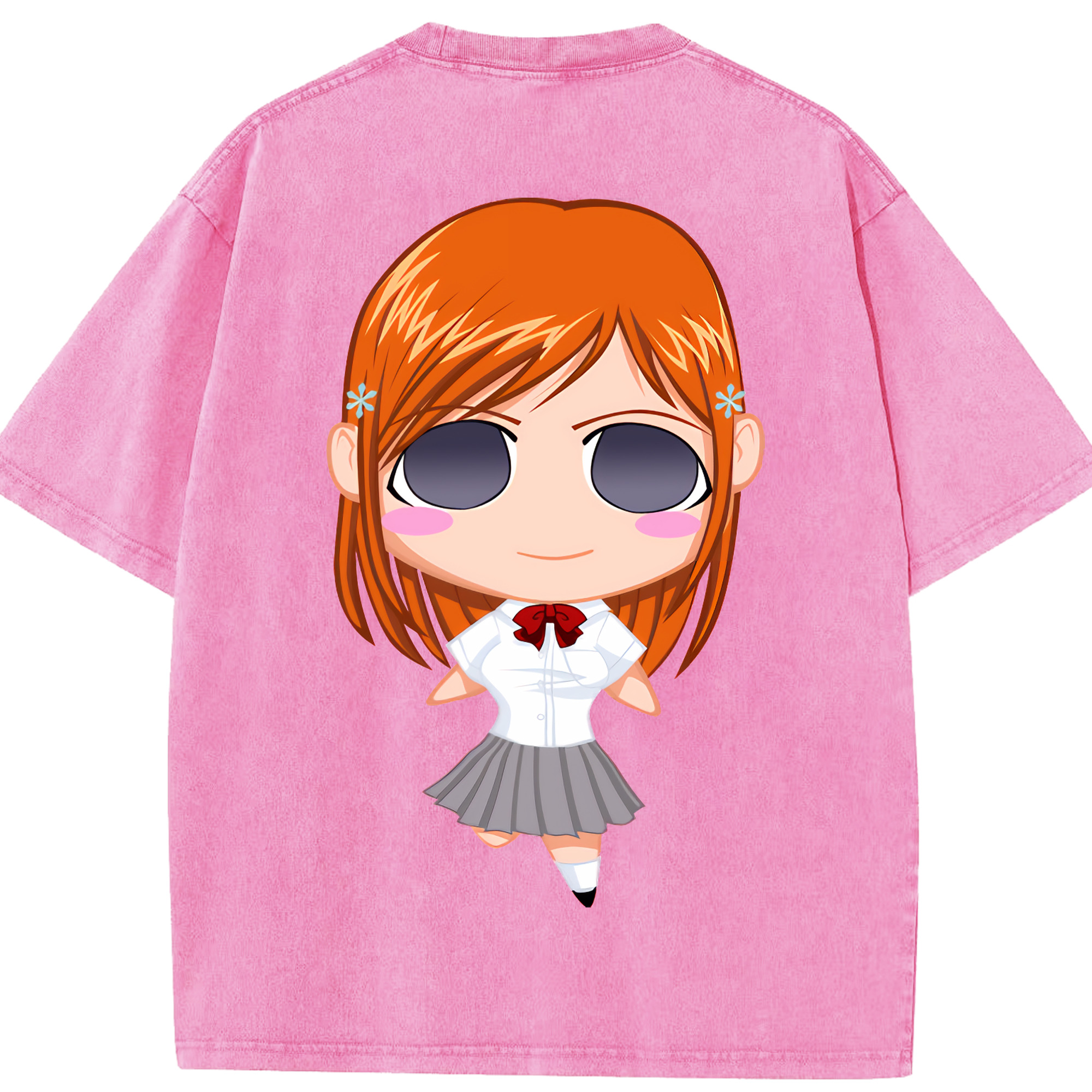 （画像用） ブリーチ 井上織姫（いのうえおりひめ） BLEACH Inoue Orihime 綿100% ヴィンテージ風 半袖Tシャツ（背面プリント）